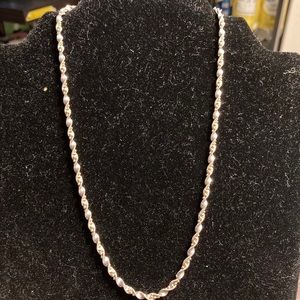 Rope Style Chain, Mark Italy 925 in gold tone.